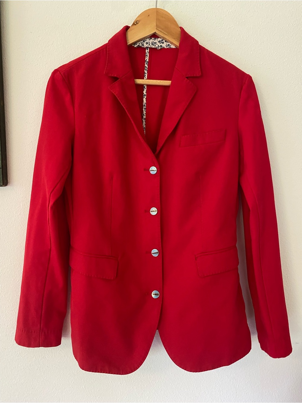 Ànimo Red Women's Blazer Jacket - equestrian show coat